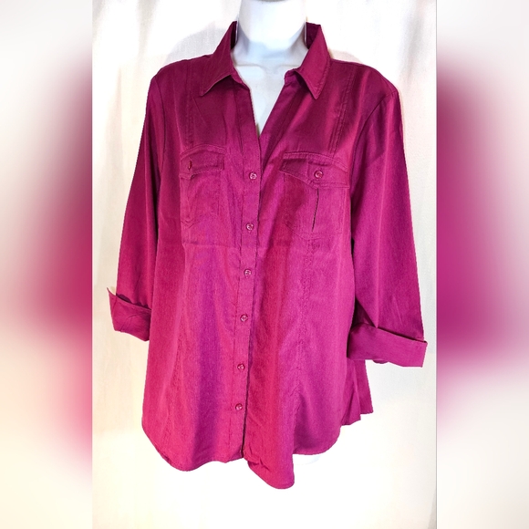 2/$20 Nwt Cato XL Collared Bd Blouse - Picture 7 of 8